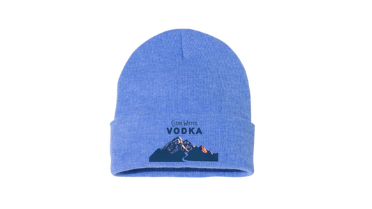 Vodka Embroidered Light Blue Beanie