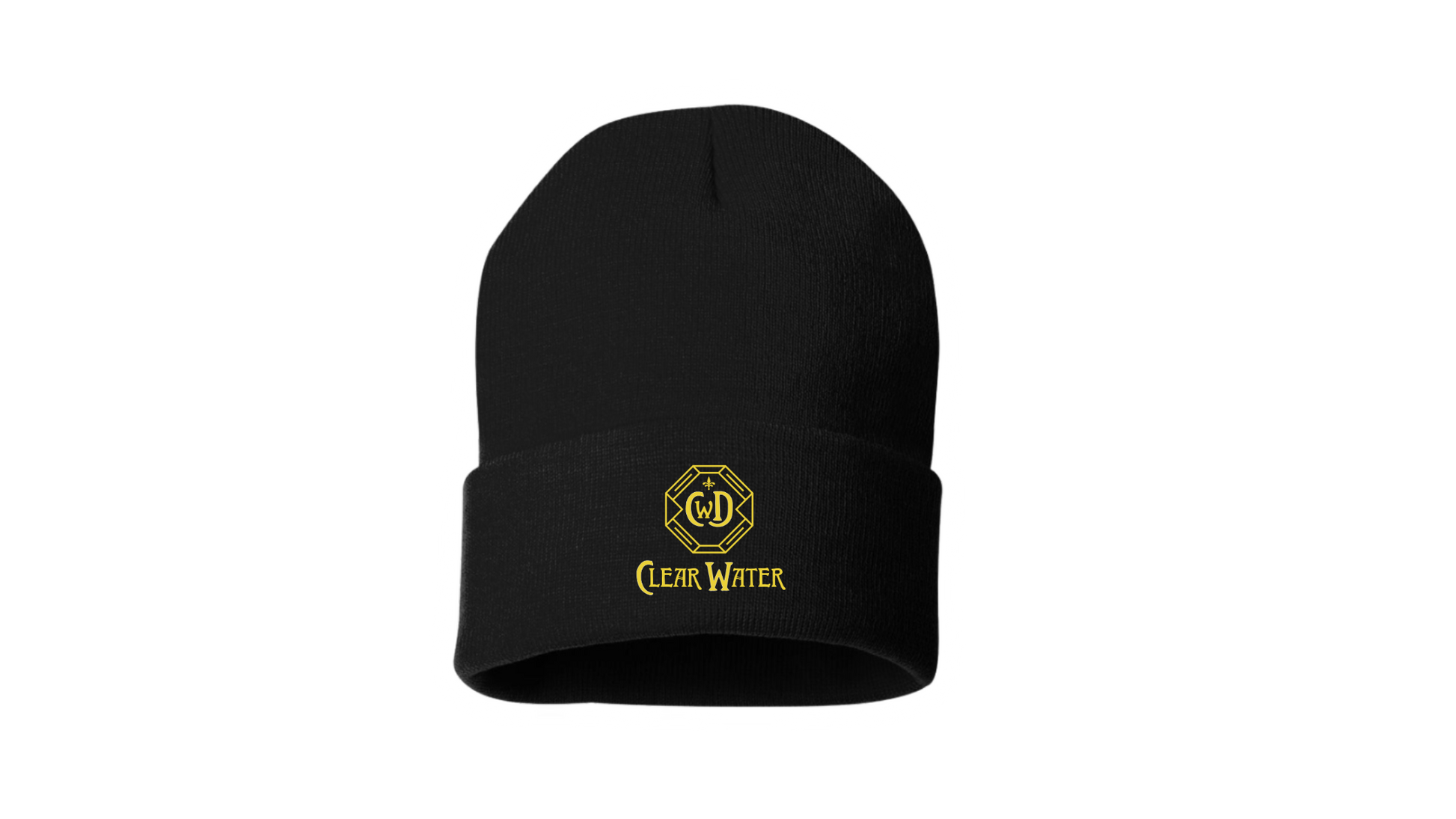 Clear Water Distilling Co Embroidered Black Beanie