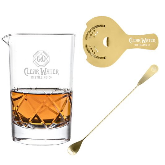 Clear Water Engraved Mixologist Set
