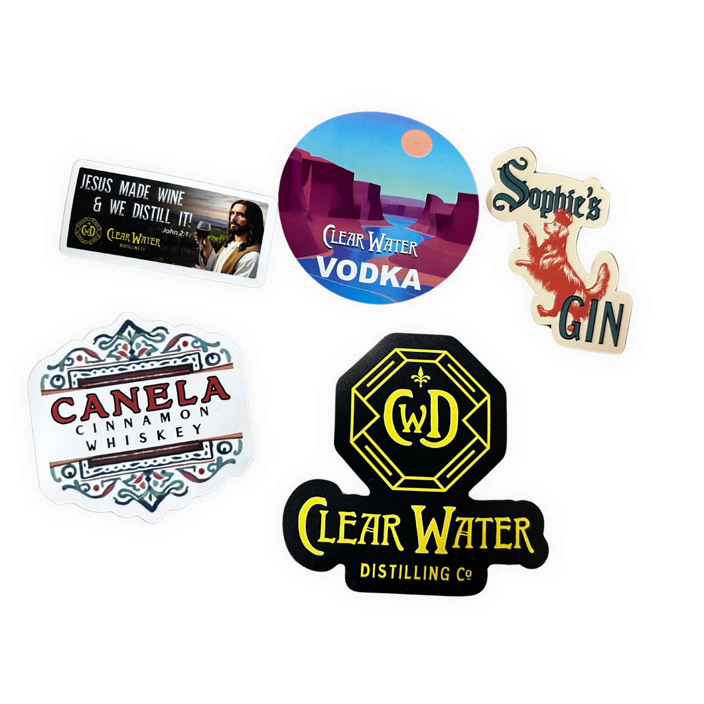 Clear Water Distilling Sticker Pack