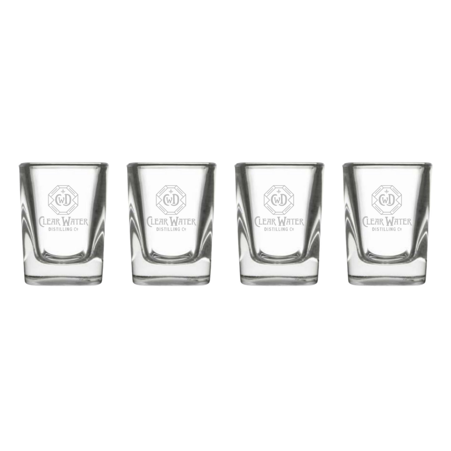 Clear Water Prism Shot Glass Set