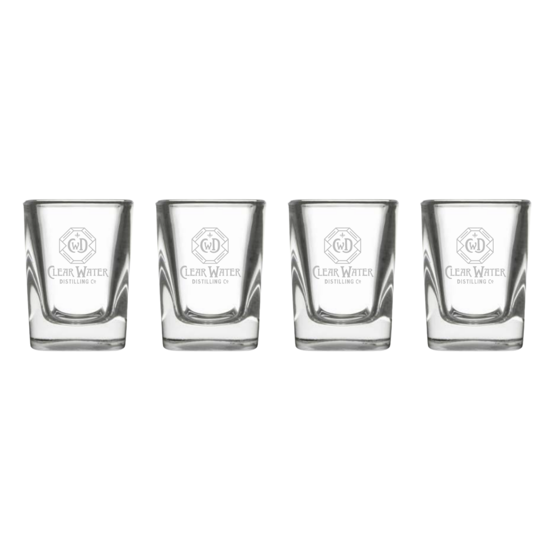 Clear Water Prism Shot Glass Set