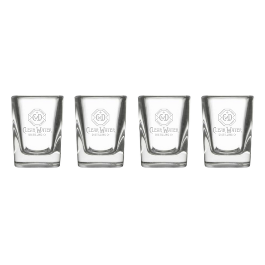 Clear Water Prism Shot Glass Set